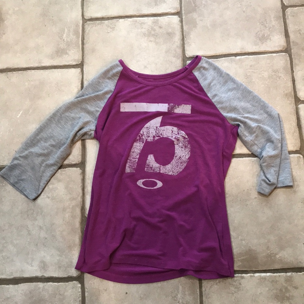 Purple and Gray Oakley top